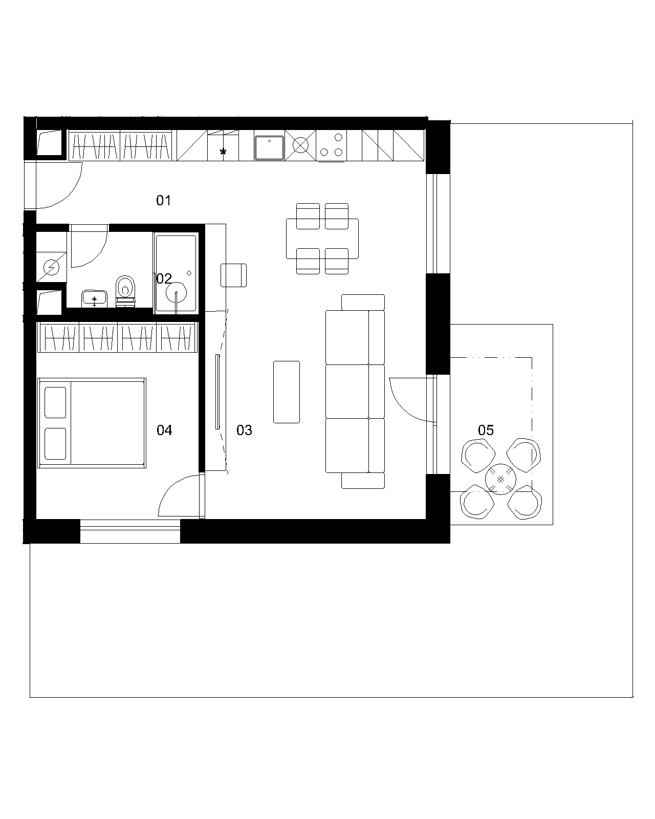 A1D- 2 izbový byt - Nové Mlynarce