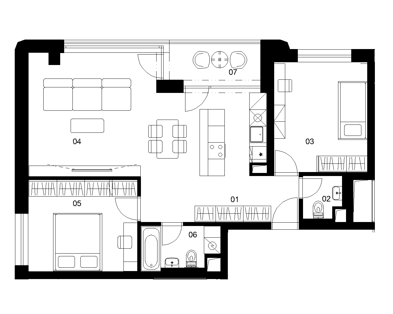 A3A - 3 izbový byt - Nové Mlynarce
