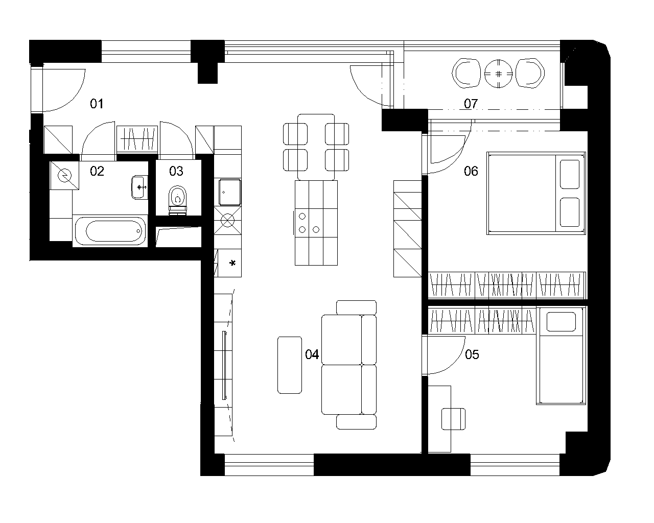 A4G - 3 izbový byt - Nové Mlynarce