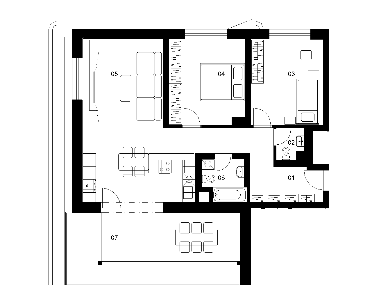 A5A - 3 izbový byt - Nové Mlynarce