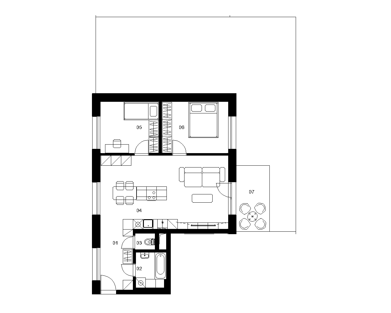 D1A - 3 izbový byt - Nové Mlynarce