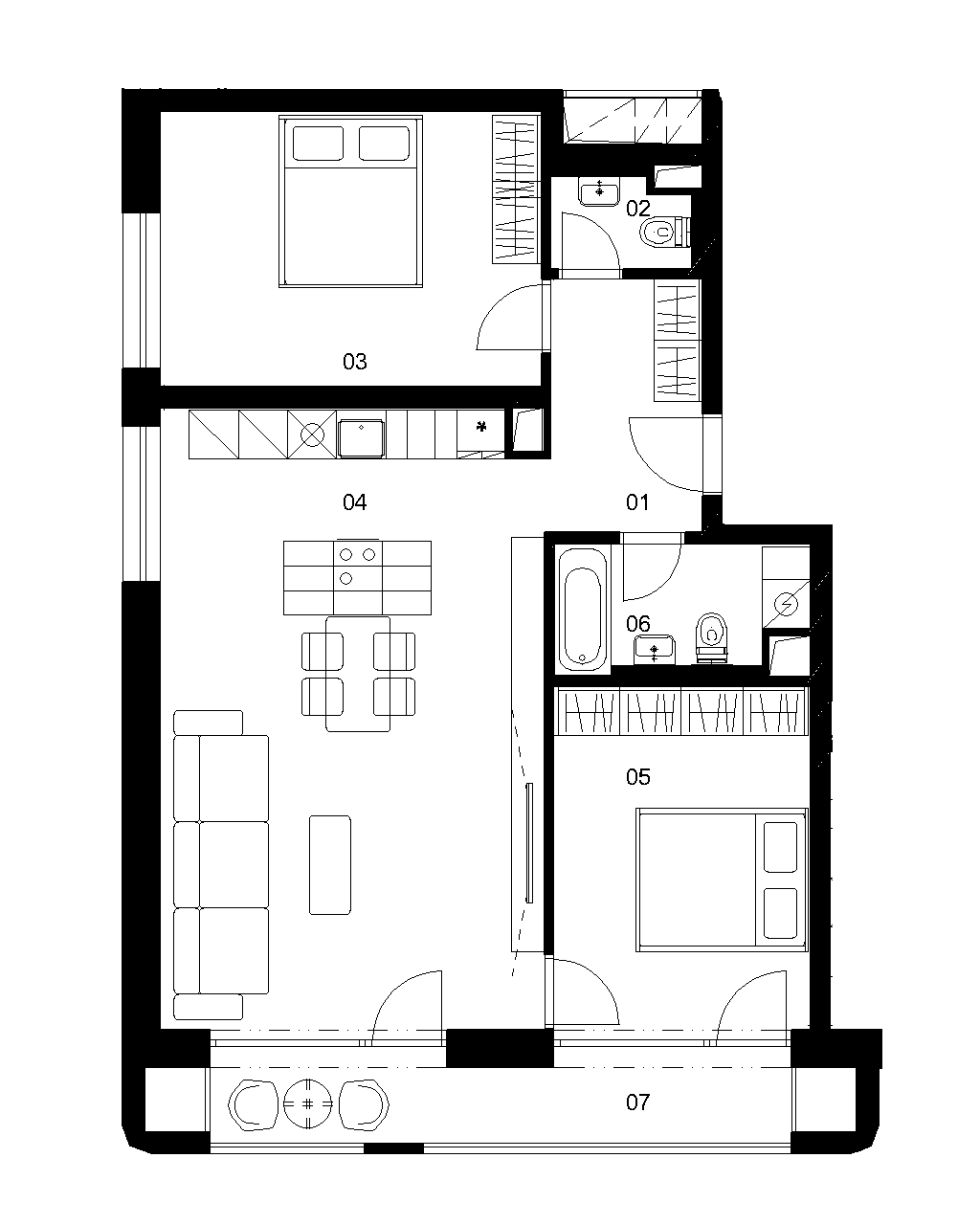 D3F - 3 izbový byt - Nové Mlynarce