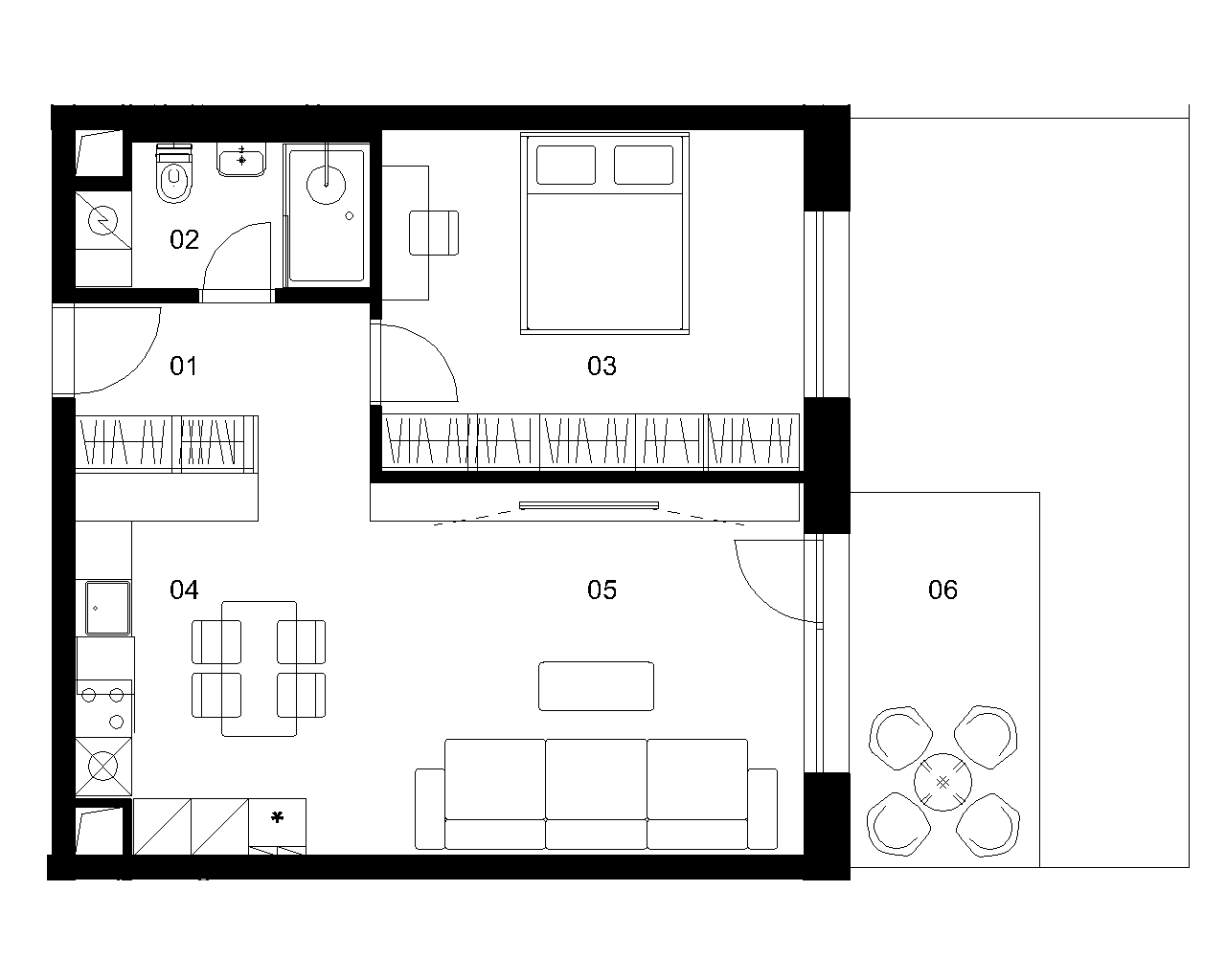 E1E - 2 izbový byt - Nové Mlynarce