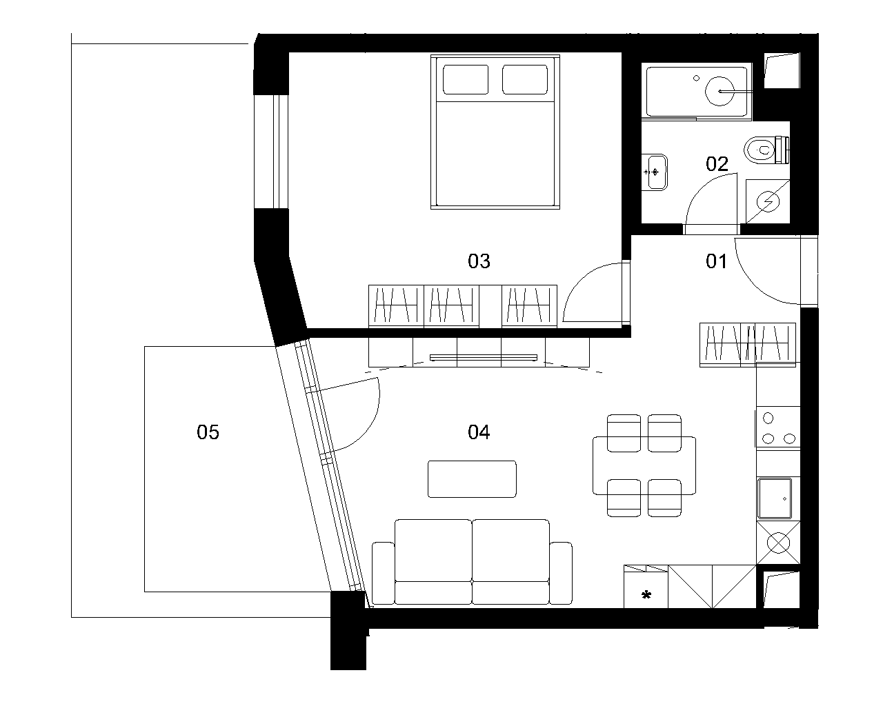 AE1F - 2 izbový byt - Nové Mlynarce