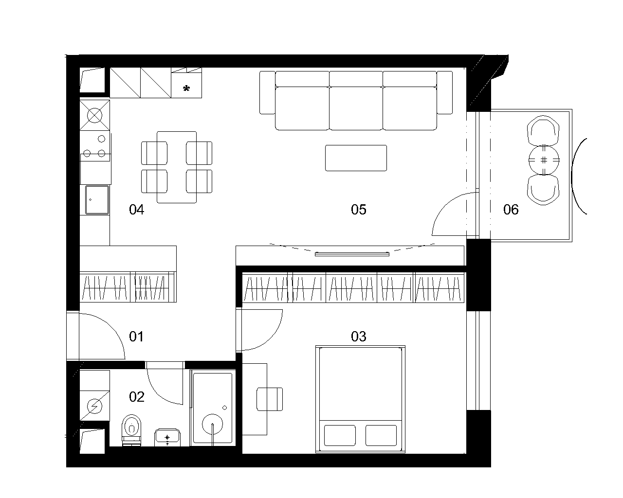 E2D - 2 izbový byt - Nové Mlynarce