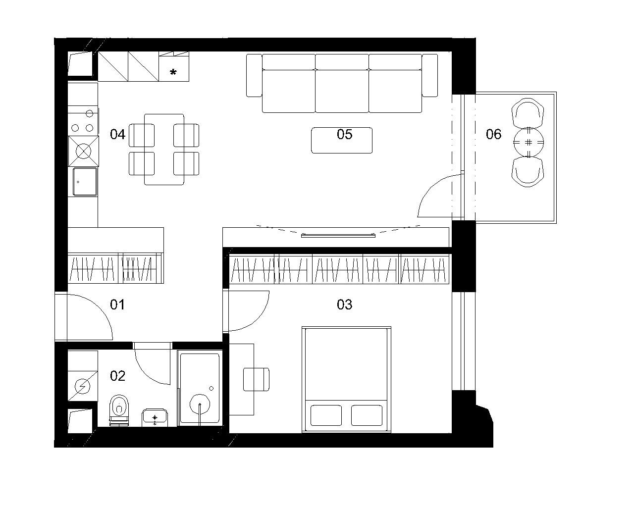 E2E - 2 izbový byt - Nové Mlynarce