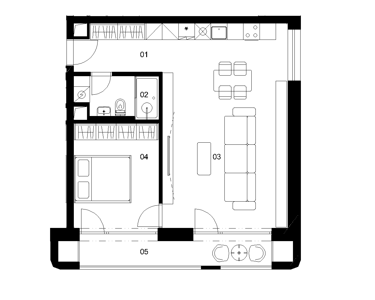 E3G - 2 izbový byt - Nové Mlynarce