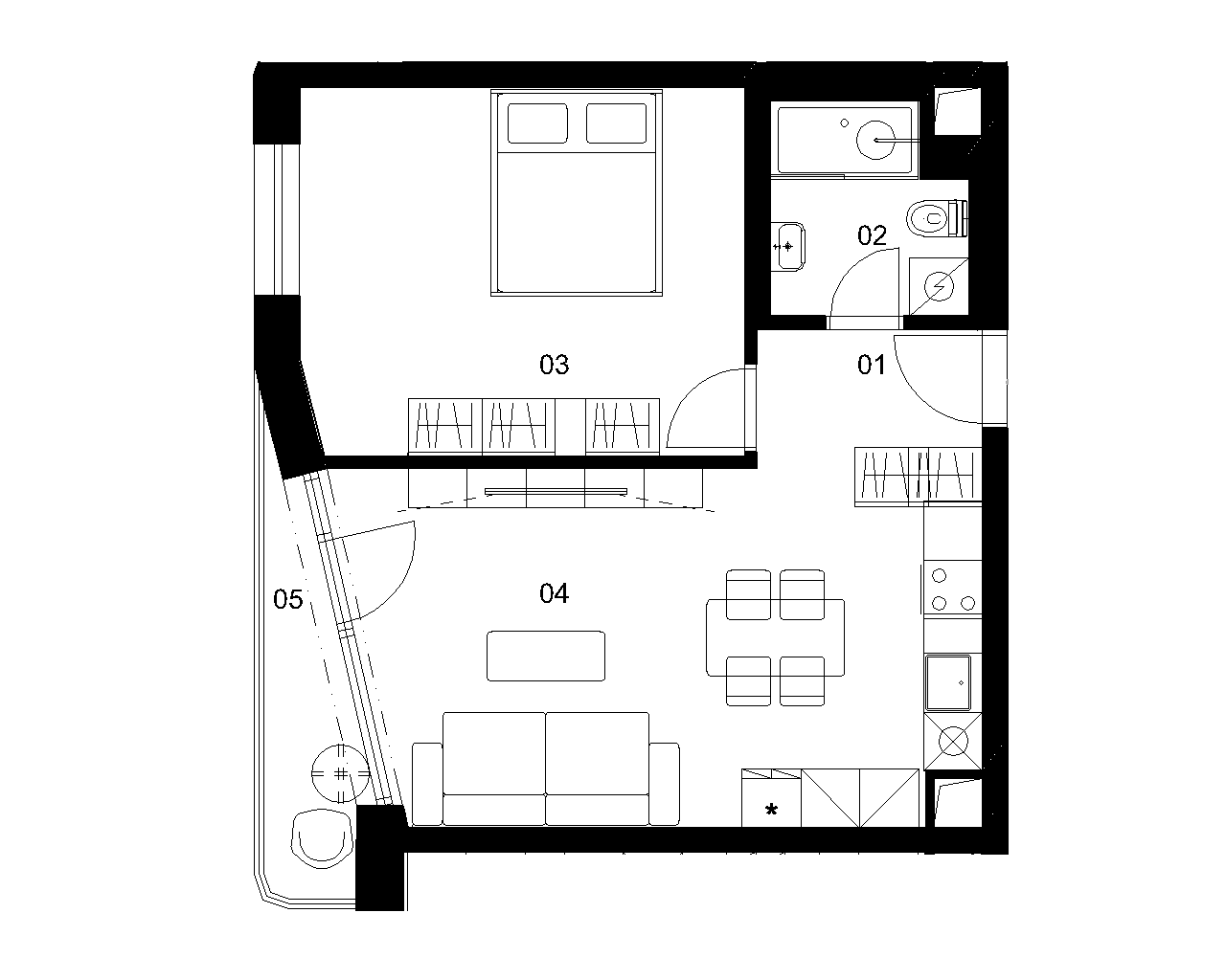 E3I - 2 izbový byt - Nové Mlynarce