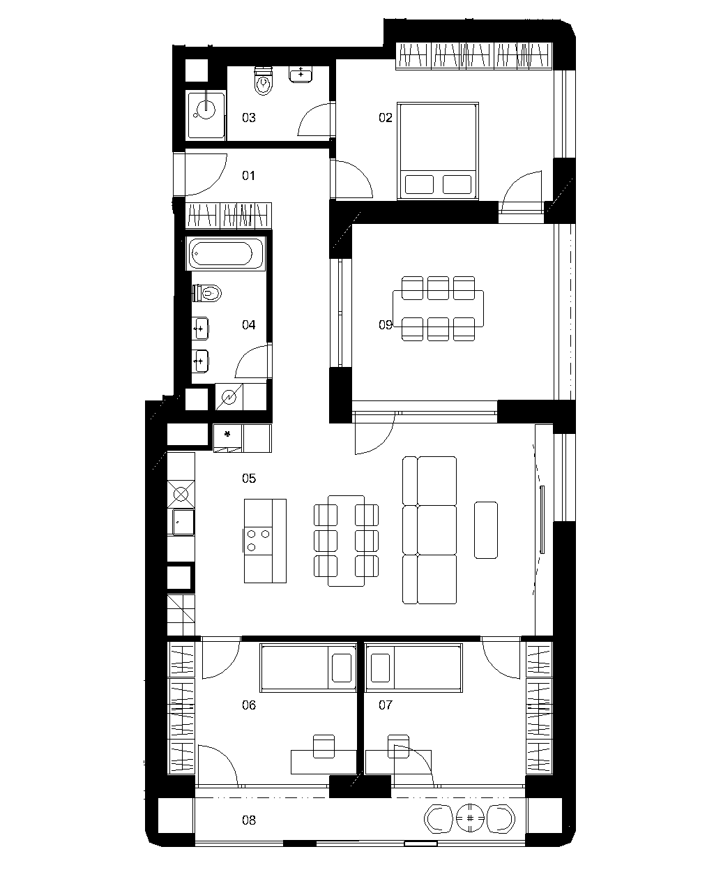 E5C - 4 izbový byt - Nové Mlynarce
