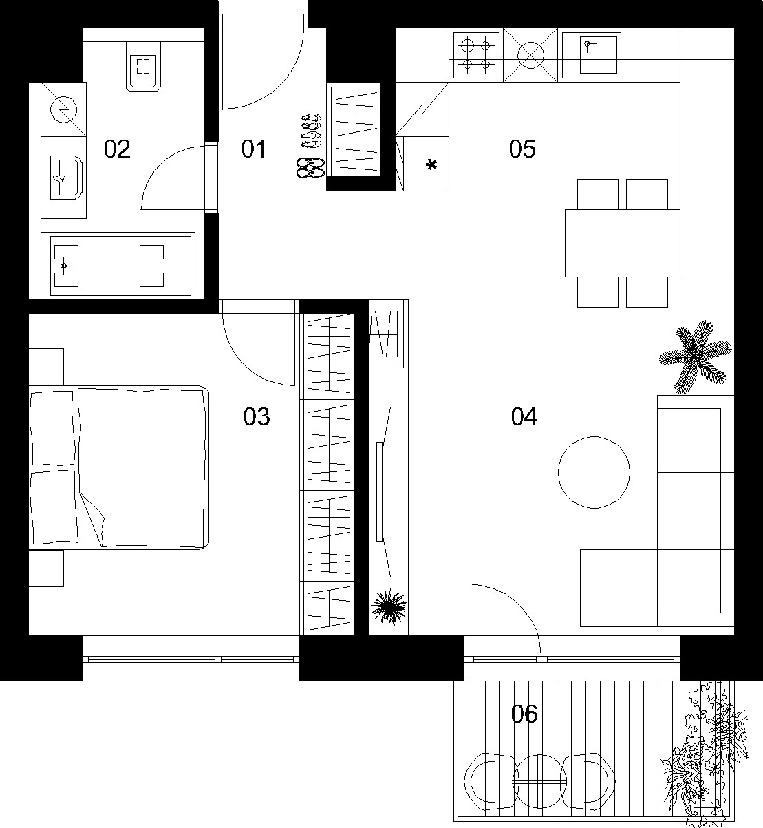 2 izbový byt B-5.4.