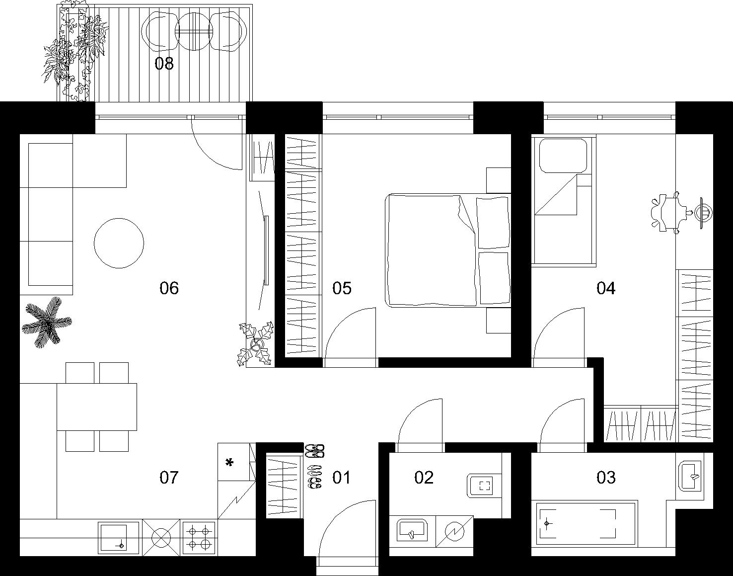 3 izbový byt B-5.1.