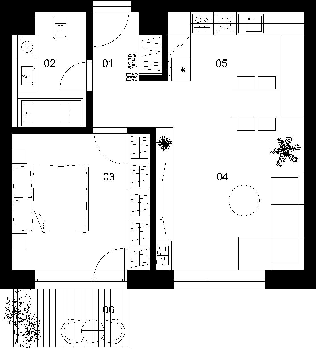 2 izbový byt B-4.5.