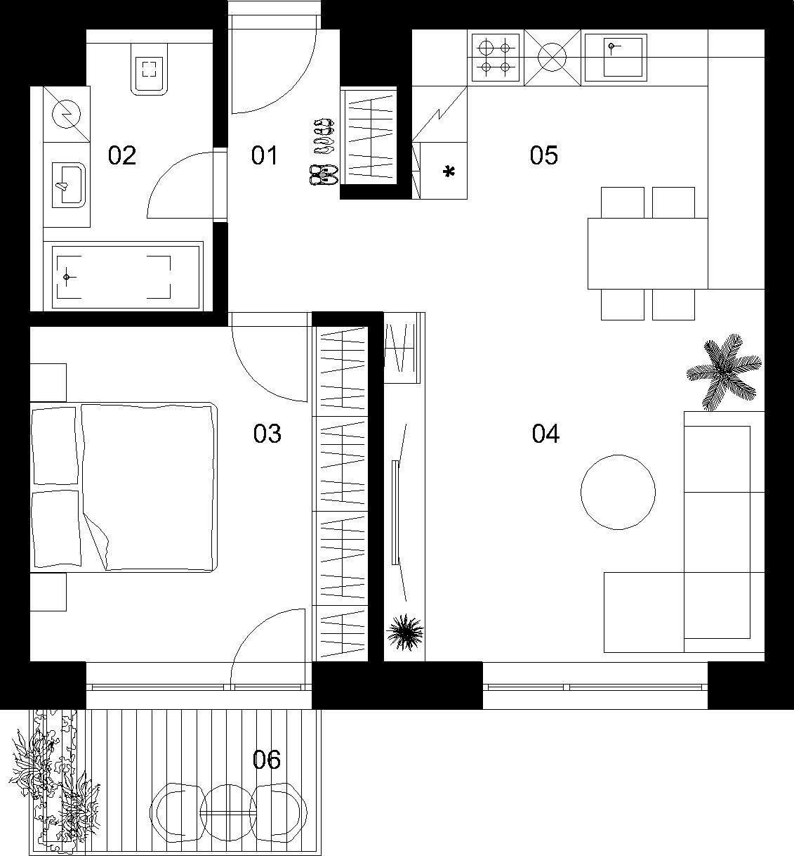 2 izbový byt B-4.4.