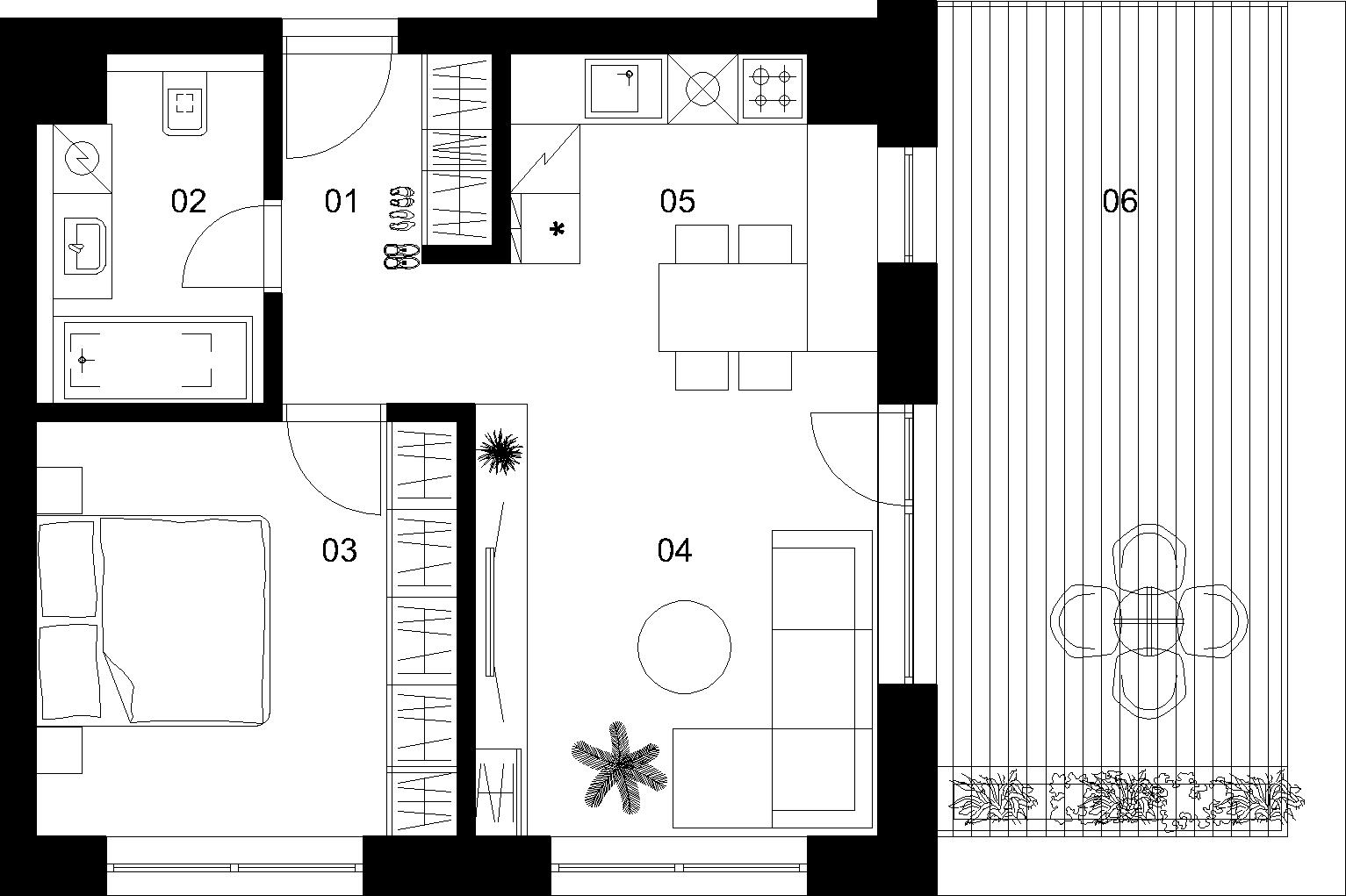 2 izbový byt C-5.7.