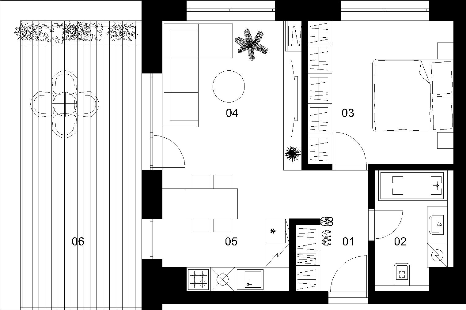 2 izbový byt C-5.3.
