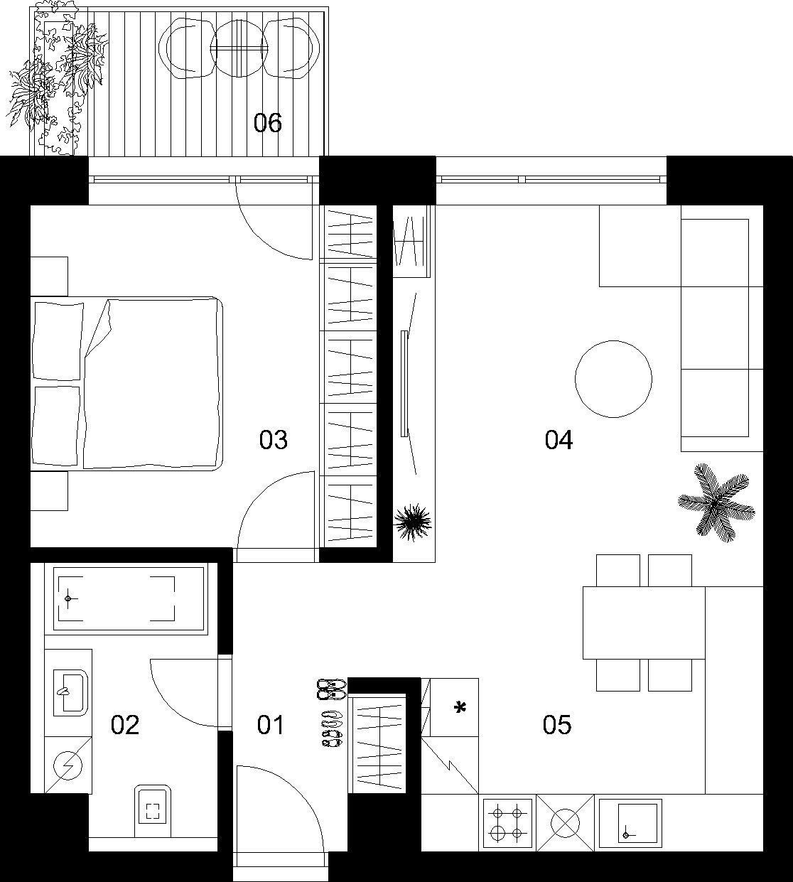 2 izbový byt C-4.5.