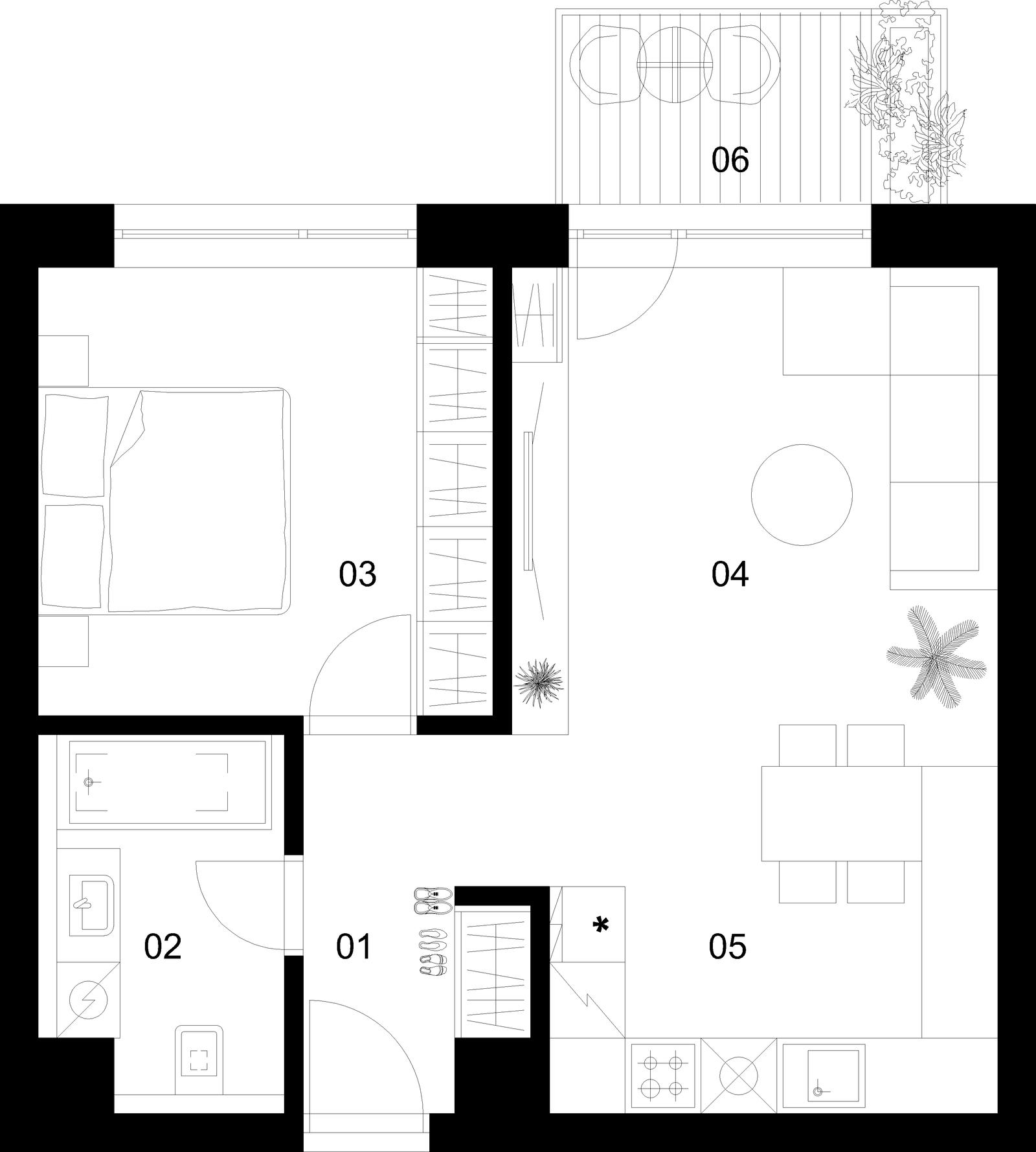 2 izbový byt C-1.5.