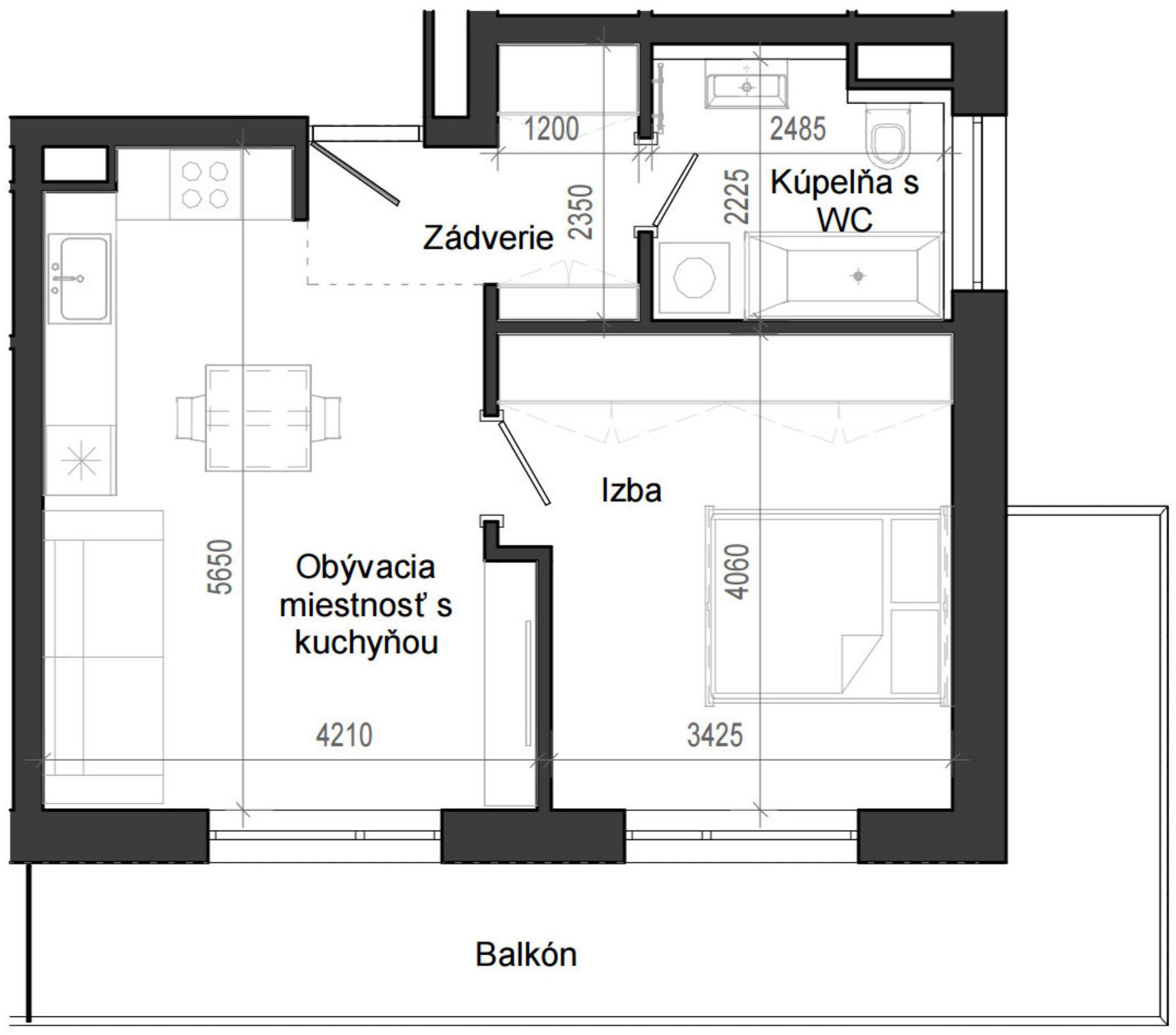 2 izbový byt B14 - 3G