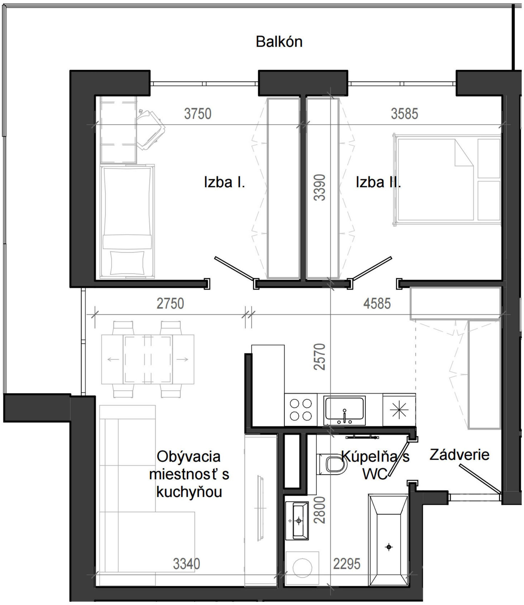 3 izbový byt B13 - 6C