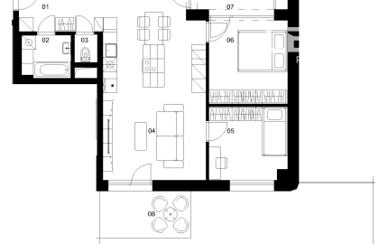 A1G - 3 izbový byt - Nové Mlynarce