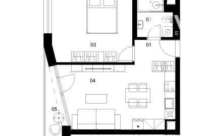 A2B - 2 izbový byt - Nové Mlynarce