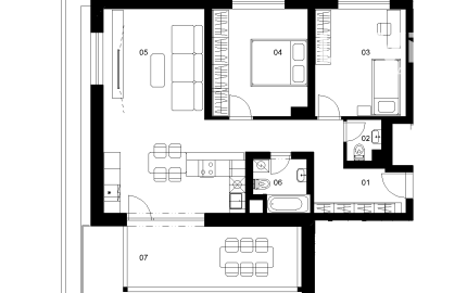 A5A - 3 izbový byt - Nové Mlynarce