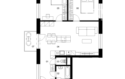 D3A - 3 izbový byt - Nové Mlynarce
