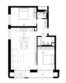 D3F - 3 izbový byt - Nové Mlynarce