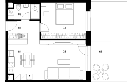 E1E - 2 izbový byt - Nové Mlynarce