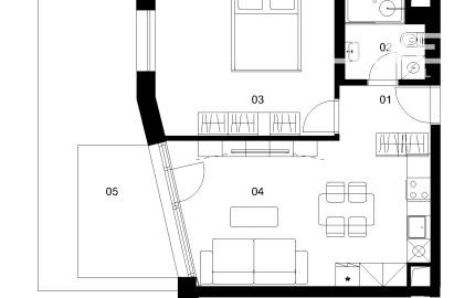 AE1F - 2 izbový byt - Nové Mlynarce