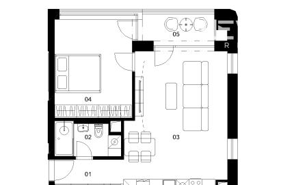 E2C - 2 izbový byt - Nové Mlynarce