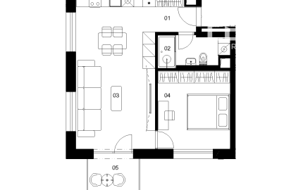E3H - 2 izbový byt - Nové Mlynarce