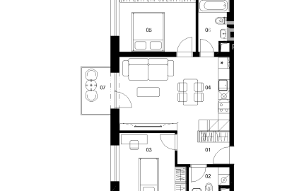 AE3J - 3 izbový byt - Nové Mlynarce