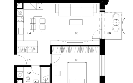 E4D - 2 izbový byt - Nové Mlynarce