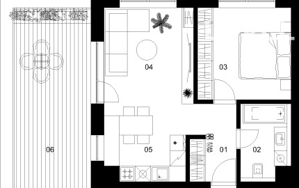 2 izbový byt B-5.2.