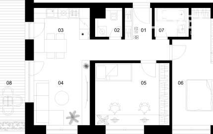 3 izbový byt B-3.3.