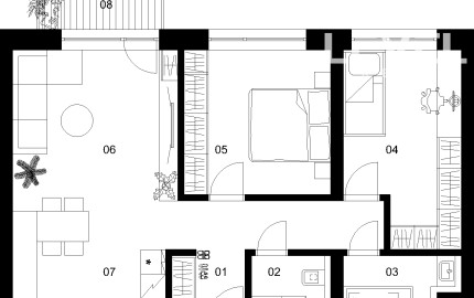 3 izbový byt B-3.1.