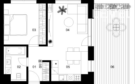 2 izbový byt C-5.6.