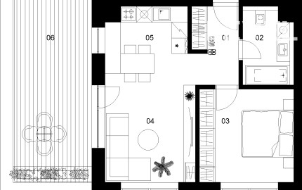 2 izbový byt C-5.2.