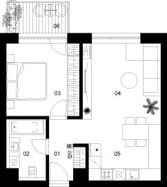2 izbový byt C-2.5.