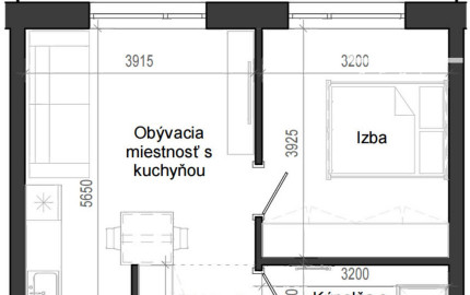 2 izbový byt B14 - 7C