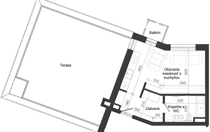 1 izbový byt B14 - 6A