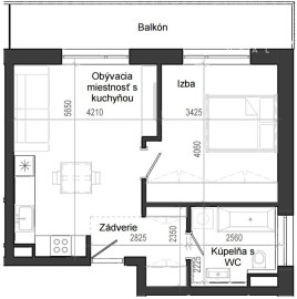 2 izbový byt B14 - 5E