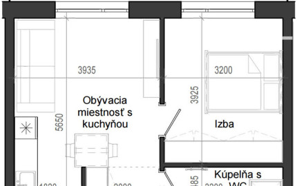 2 izbový byt B14 - 5D