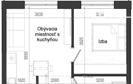 2 izbový byt B14 - 4E