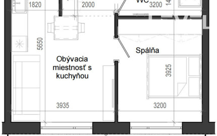 2 izbový byt B14 - 3H