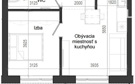 2 izbový byt B14 - 2I