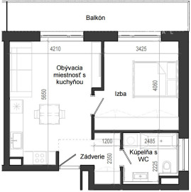 2 izbový byt B14 - 2F