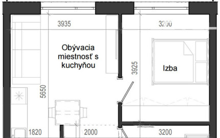 2 izbový byt B14 - 2E