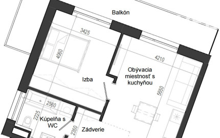 2 izbový byt B14 - 2B